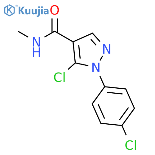 5-chloro-1-(4-chlorophenyl)-N-methyl-1H-pyrazole-4-carboxamide structure
