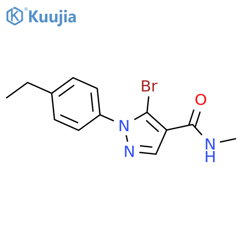 1H-Pyrazole-4-carboxamide, 5-bromo-1-(4-ethylphenyl)-N-methyl- structure