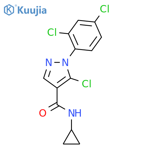 5-chloro-N-cyclopropyl-1-(2,4-dichlorophenyl)-1H-pyrazole-4-carboxamide structure