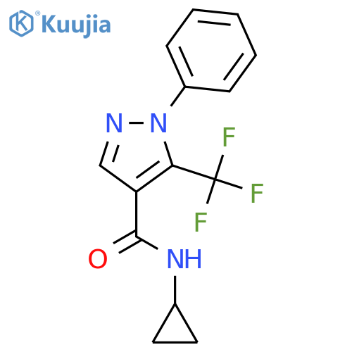 1H-Pyrazole-4-carboxamide,N-cyclopropyl-1-phenyl-5-(trifluoromethyl)- structure