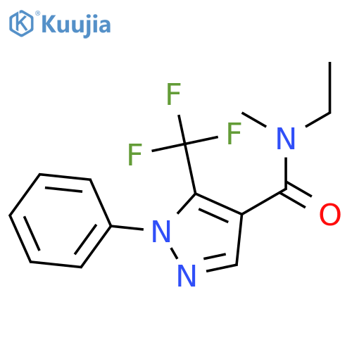 N-ethyl-N-methyl-1-phenyl-5-(trifluoromethyl)-1H-pyrazole-4-carboxamide structure