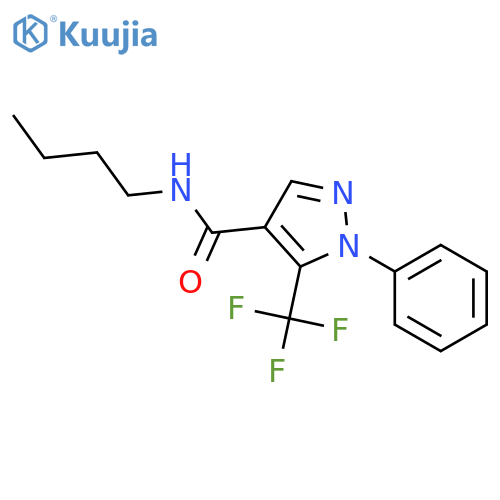 N-butyl-1-phenyl-5-(trifluoromethyl)-1H-pyrazole-4-carboxamide structure