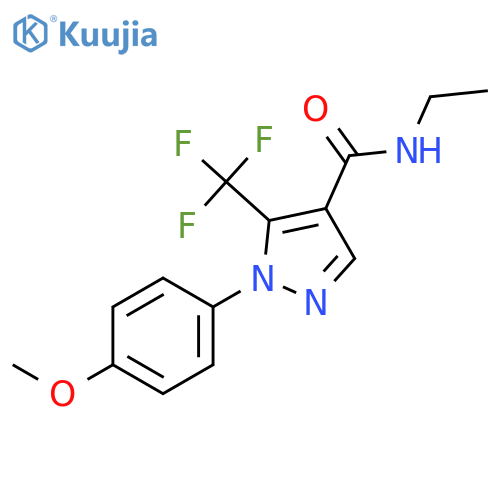 N-ethyl-1-(4-methoxyphenyl)-5-(trifluoromethyl)-1H-pyrazole-4-carboxamide structure