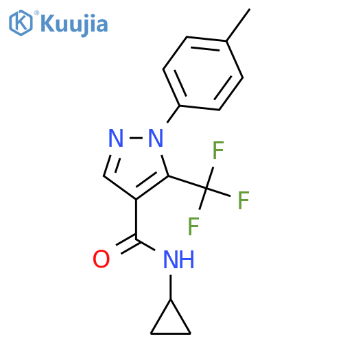 1H-Pyrazole-4-carboxamide,N-cyclopropyl-1-(4-methylphenyl)-5-(trifluoromethyl)- structure