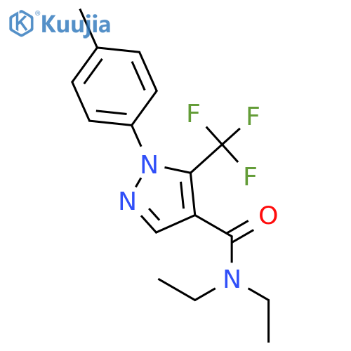 1H-Pyrazole-4-carboxamide,N,N-diethyl-1-(4-methylphenyl)-5-(trifluoromethyl)- structure
