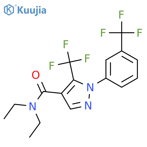 1H-Pyrazole-4-carboxamide,N,N-diethyl-5-(trifluoromethyl)-1-[3-(trifluoromethyl)phenyl]- structure