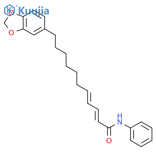 2,4-Undecadienamide, 11-(1,3-benzodioxol-5-yl)-N-phenyl-, (E,E)- structure