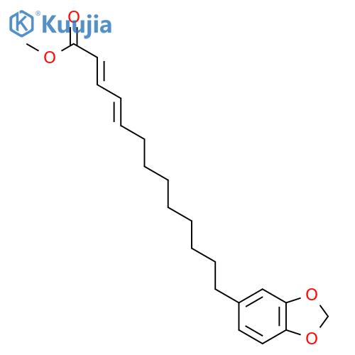 2,4-Tridecadienoic acid, 13-(1,3-benzodioxol-5-yl)-, methyl ester, (E,E)- structure
