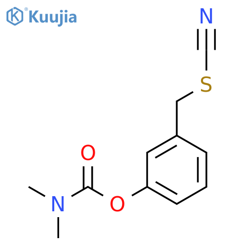 Carbamic acid, dimethyl-, 3-(thiocyanatomethyl)phenyl ester structure