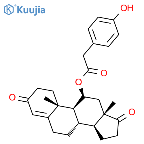 Androst-4-ene-3,17-dione, 11-[[(4-hydroxyphenyl)acetyl]oxy]-, (11b)- structure