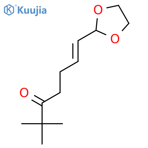 6-Hepten-3-one, 7-(1,3-dioxolan-2-yl)-2,2-dimethyl- structure