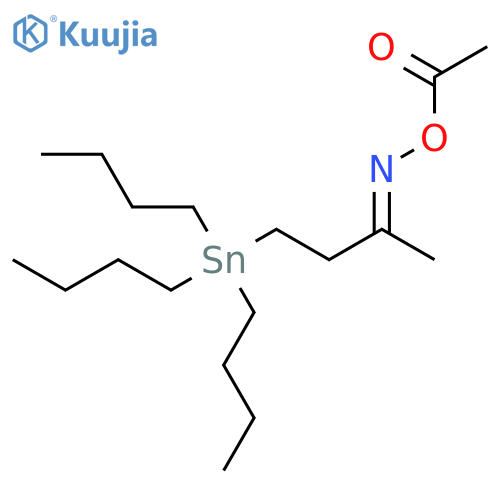 2-Butanone, 4-(tributylstannyl)-, O-acetyloxime, (E)- structure