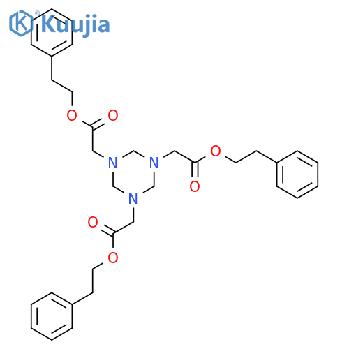 1,3,5-Triazine-1,3,5(2H,4H,6H)-triacetic acid, tris(2-phenylethyl) ester structure