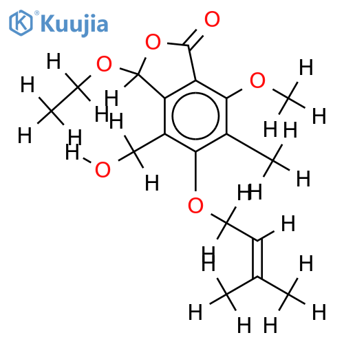3-Ethoxy-4-(hydroxymethyl)-7-methoxy-6-methyl-5--1(3H)-isobenzofuranon structure