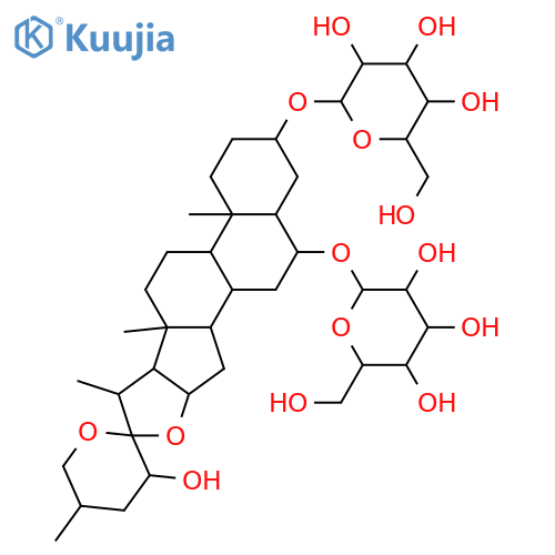 (3beta,5alpha,6alpha,22xi)-3-(beta-D-glucopyranosyloxy)-23-hydroxyspirostan-6-yl beta-D-glucopyranoside structure