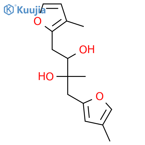 2,3-Butanediol, 2-methyl-4-(3-methyl-2-furanyl)-1-(4-methyl-2-furanyl)- structure