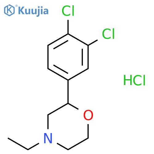 Morpholine, 2-(3,4-dichlorophenyl)-4-ethyl-, hydrochloride structure