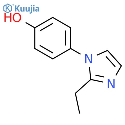 Phenol, 4-(2-ethyl-1H-imidazol-1-yl)- structure