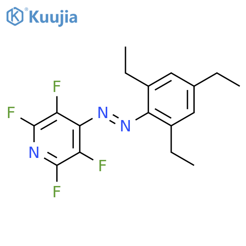 Pyridine, 2,3,5,6-tetrafluoro-4-[(2,4,6-triethylphenyl)azo]- structure