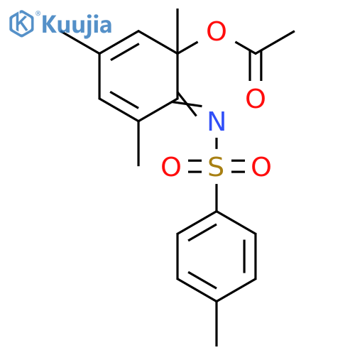 Benzenesulfonamide,N-[6-(acetyloxy)-2,4,6-trimethyl-2,4-cyclohexadien-1-ylidene]-4-methyl- structure