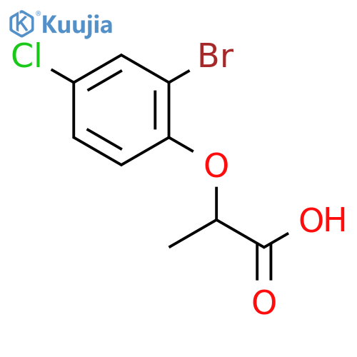 2-(2-Bromo-4-chlorophenoxy)propanoic acid structure