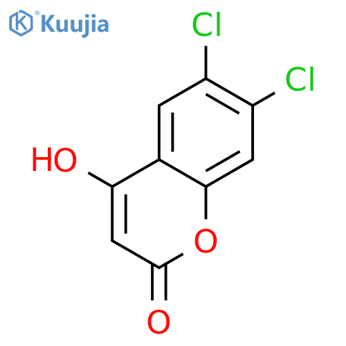 2H-1-Benzopyran-2-one,6,7-dichloro-4-hydroxy- structure