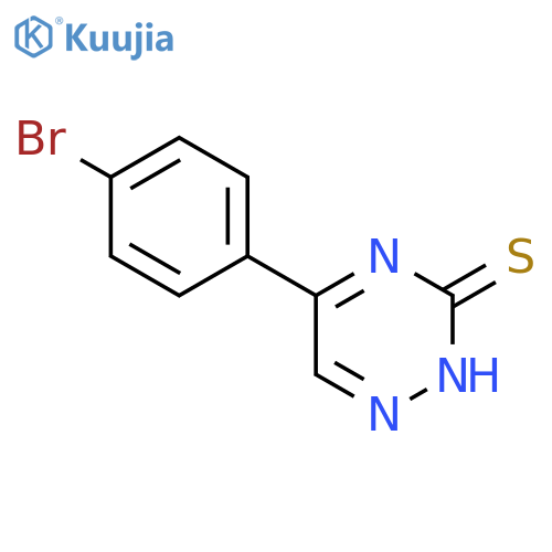 5-(4-Bromophenyl)-1,2,4-triazine-3-thiol structure