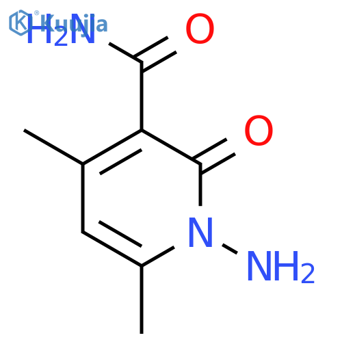 1-amino-4,6-dimethyl-2-oxo-1,2-dihydropyridine-3-carboxamide structure