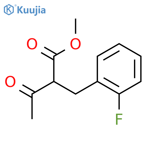 Methyl 2-[(2-fluorophenyl)methyl]-3-oxobutanoate structure