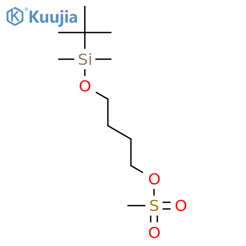 4-((tert-butyldimethylsilyl)oxy)butyl methanesulfonate structure