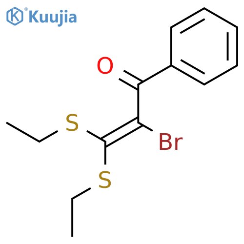 2-Propen-1-one, 2-bromo-3,3-bis(ethylthio)-1-phenyl- structure