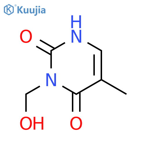2,4(1H,3H)-Pyrimidinedione, 3-(hydroxymethyl)-5-methyl- structure
