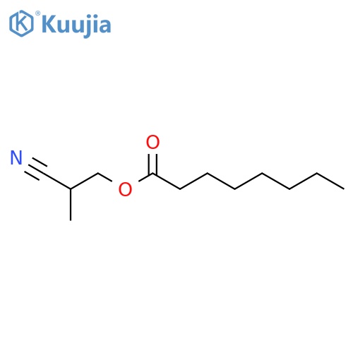 Octanoic acid, 2-cyanopropyl ester structure