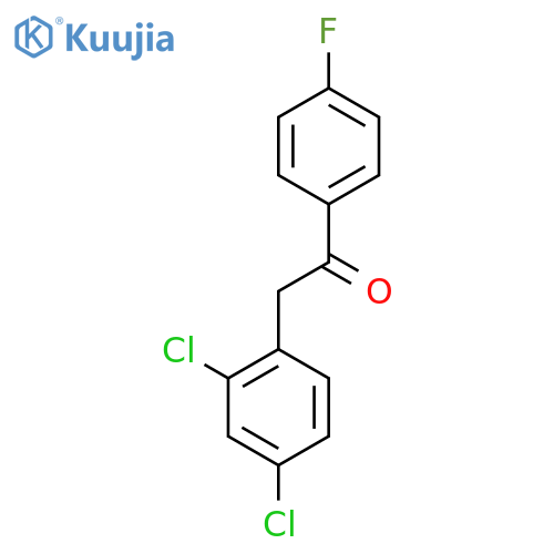 2-(2,4-Dichlorophenyl)-1-(4-fluorophenyl)ethan-1-one structure