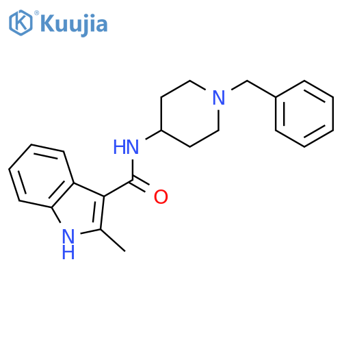 1H-Indole-3-carboxamide, 2-methyl-N-[1-(phenylmethyl)-4-piperidinyl]- structure