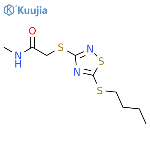 Acetamide, 2-[[5-(butylthio)-1,2,4-thiadiazol-3-yl]thio]-N-methyl- structure