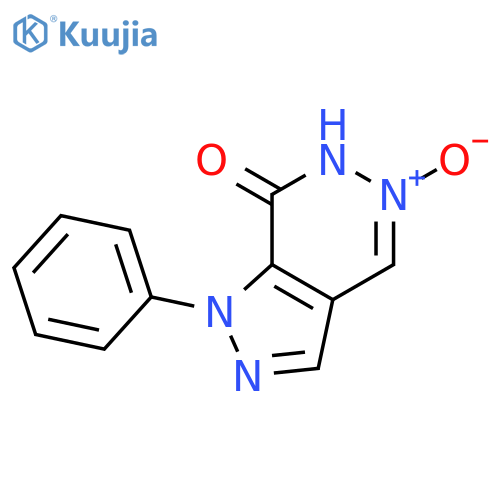 7H-Pyrazolo[3,4-d]pyridazin-7-one, 1,6-dihydro-1-phenyl-, 5-oxide structure