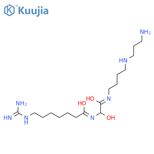 N-[4-(3-aminopropylamino)butylcarbamoyl-hydroxy-methyl]-7-(diaminomethylideneamino)heptanamide structure