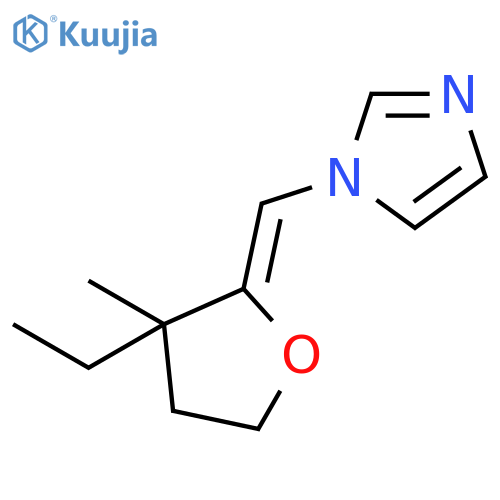 1H-Imidazole, 1-[(3-ethyldihydro-3-methyl-2(3H)-furanylidene)methyl]- structure