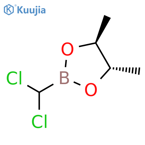 1,3,2-Dioxaborolane, 2-(dichloromethyl)-4,5-dimethyl-, trans- structure