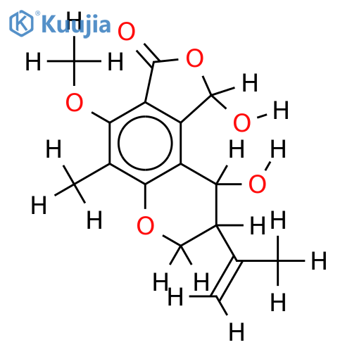 (8alpha,9beta)-form-1,7,8,9-Tetrahydro-1,9-dihydroxy-4-methoxy-5-methyl-8-(1-methylethenyl)-3H-furo[3,4-f][1]benzopyran-3-one, structure