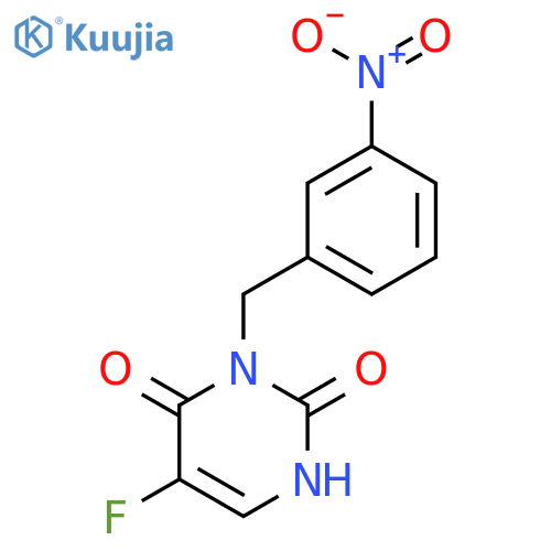 2,4(1H,3H)-Pyrimidinedione, 5-fluoro-3-[(3-nitrophenyl)methyl]- structure