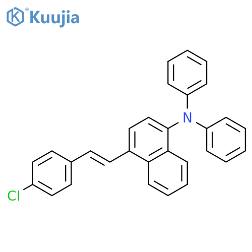 1-Naphthalenamine, 4-[2-(4-chlorophenyl)ethenyl]-N,N-diphenyl- structure