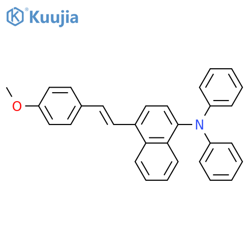 1-Naphthalenamine, 4-[2-(4-methoxyphenyl)ethenyl]-N,N-diphenyl- structure