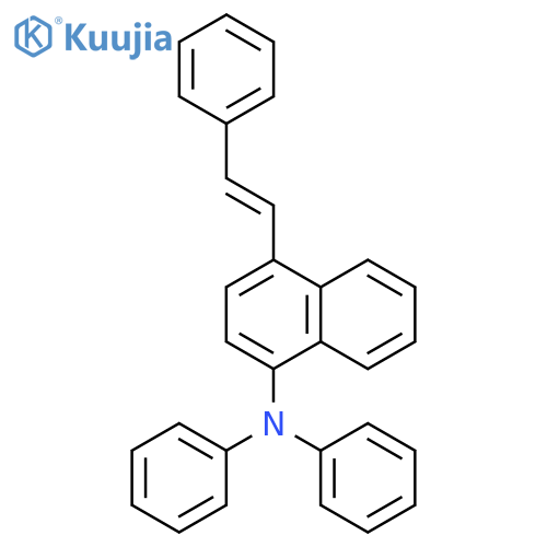 1-Naphthalenamine, N,N-diphenyl-4-(2-phenylethenyl)- structure