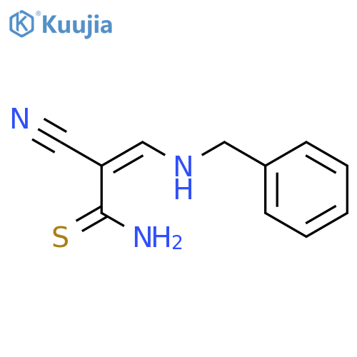 2-Propenethioamide, 2-cyano-3-[(phenylmethyl)amino]- structure