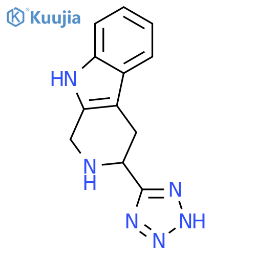 1H-Pyrido[3,4-b]indole, 2,3,4,9-tetrahydro-3-(1H-tetrazol-5-yl)- structure