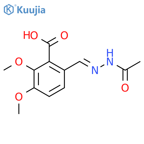 Benzoic acid, 6-[(acetylhydrazono)methyl]-2,3-dimethoxy- structure