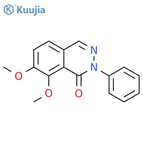 1(2H)-Phthalazinone, 7,8-dimethoxy-2-phenyl- structure