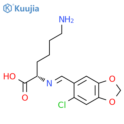 Lysine, N2-[(6-chloro-1,3-benzodioxol-5-yl)methylene]- structure
